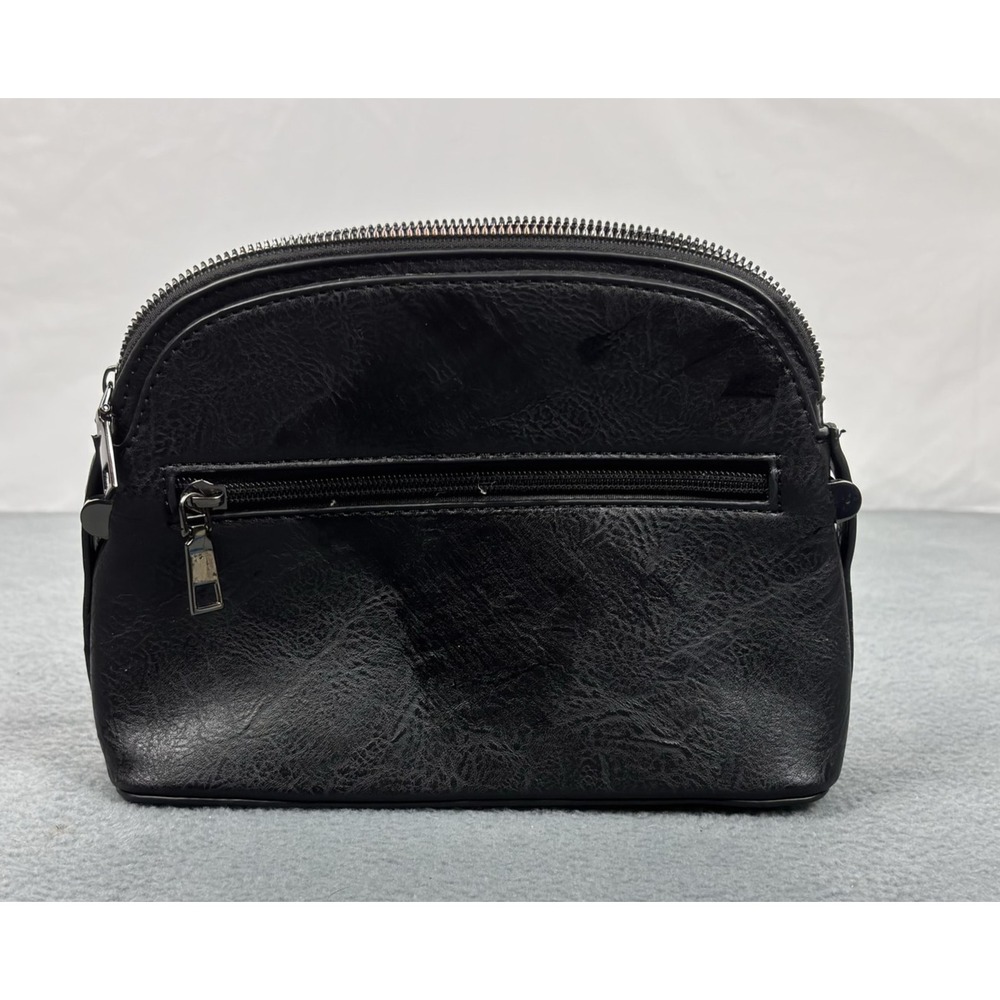 Sam & Hadley clutch Bag Womens Black Faux Leather Tassel Purse Handbag Set - Picture 2 of 7